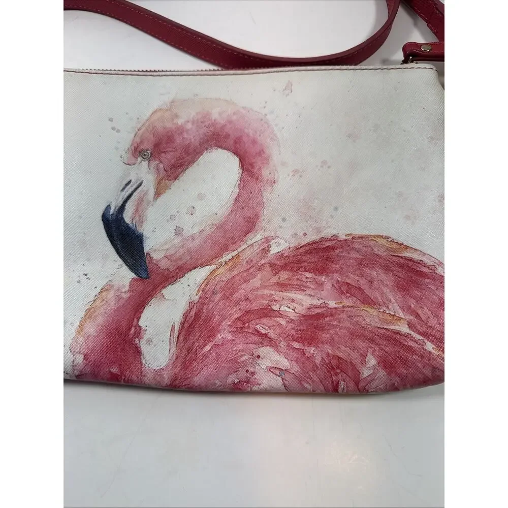 Flamingo Watercolor Print Handbag Crossbody